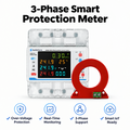 Switchora Smart WiFi Circuit Meter 4P 3 Phase 100A – Bidirectional Metering, Solar Ready, Tuya App