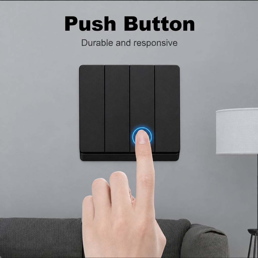 Smart Wi-Fi Double Push Button Wall Switch