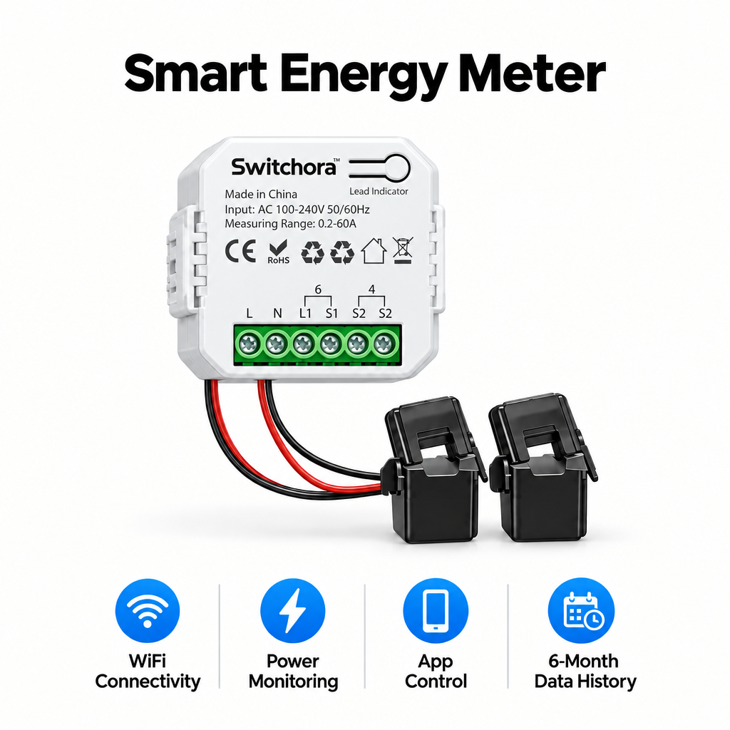 Smart Wi-fi Energy Meter Bidirectional 2 Channel Export and Import Power
