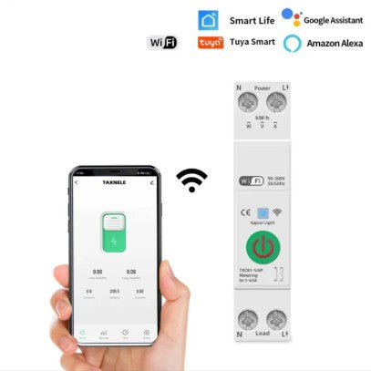 Smart WI-FI Breaker 1P 63A DIN Rail