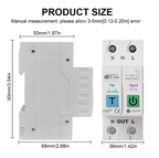 Switchora Smart WiFi Circuit Breaker 2P 63A – Leakage Protection, Energy Meter, Tuya Smart Life