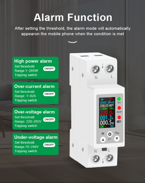 Smart Wi-Fi (Unit Lock) 1P 63A Digital Display