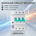 Smart Wi-Fi Circuit Breaker MCB 3 Phase 63A DIN Rail