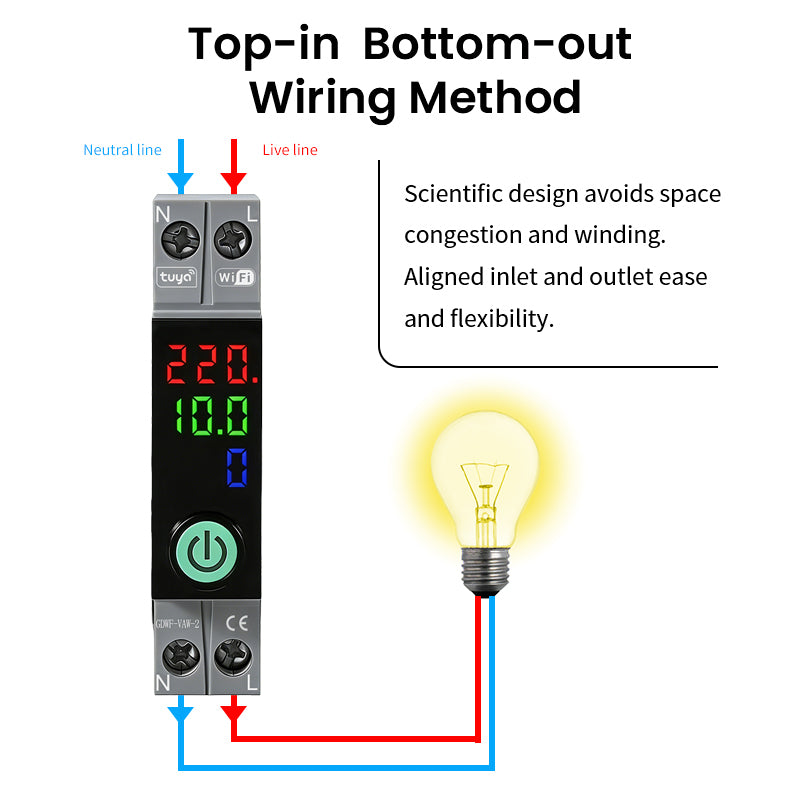 Switchora Smart Wi-fi Breaker 1P 63A – Unit Lock, Digital Screen (Slim)