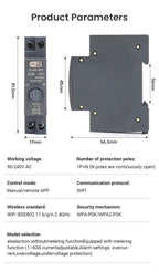 Switchora Smart Wi-fi Circuit Breaker 1P 63A with Temperature Tripping