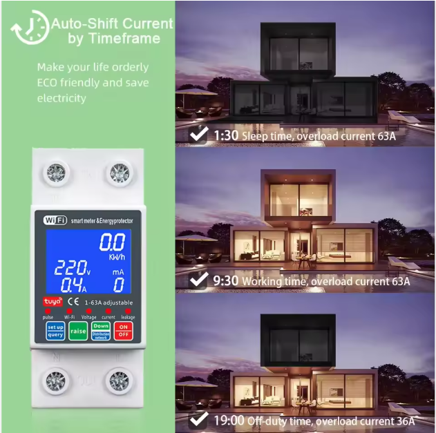 Smart Wi-fi 63A (Unit Lock) PC Digital Display