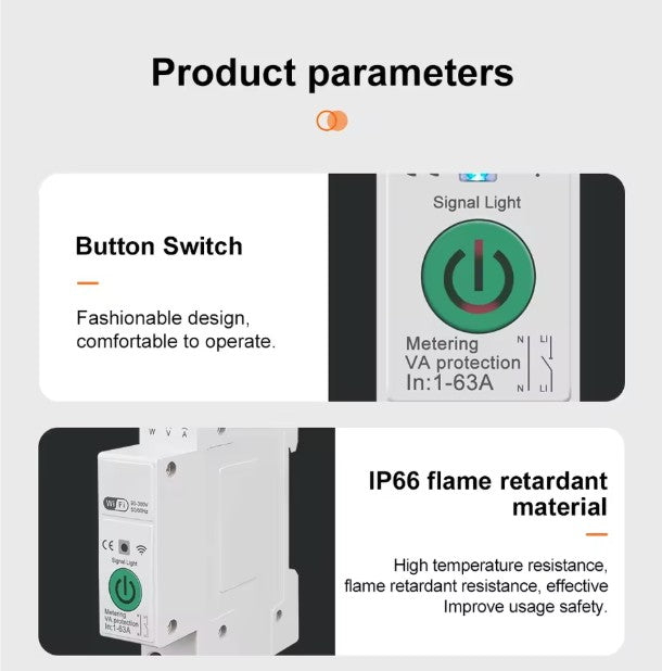 Smart WI-FI Breaker 1P 63A DIN Rail