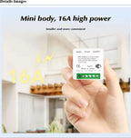 Switchora Smart Wi-fi Mini Switch module 16A, Mini Relay Works with Manual Switch