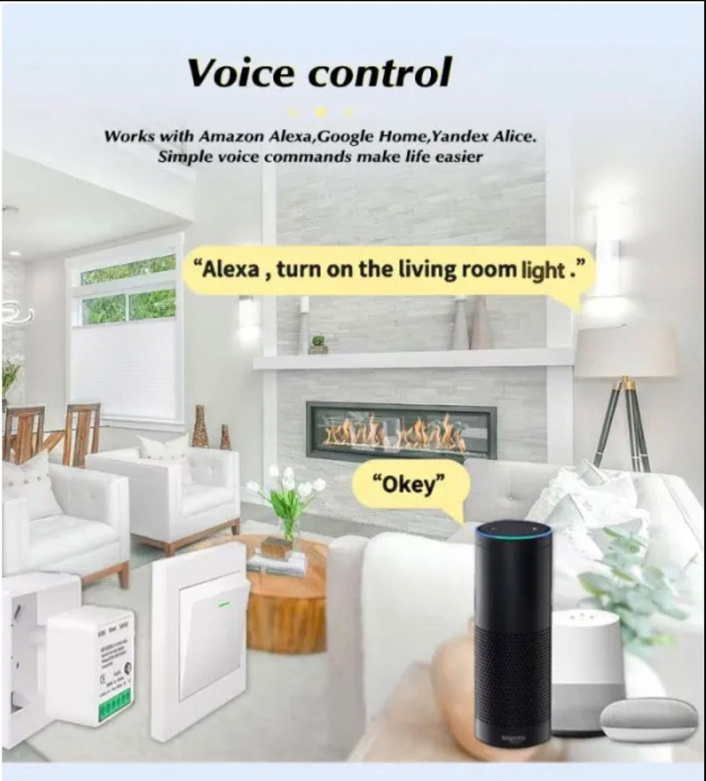 Switchora Smart Wi-fi Mini Switch module 16A, Mini Relay Works with Manual Switch