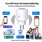 Edited smart plug image with a white background and black text
