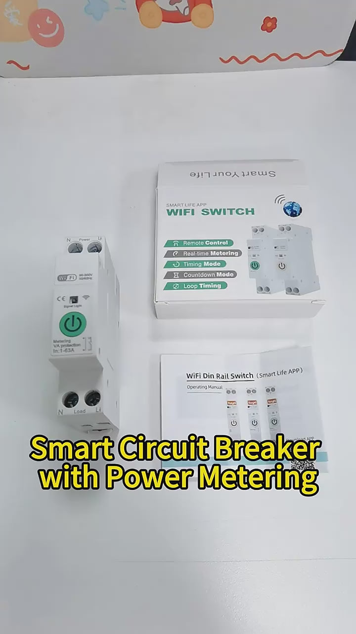 Smart WI-FI Breaker 1P 63A DIN Rail