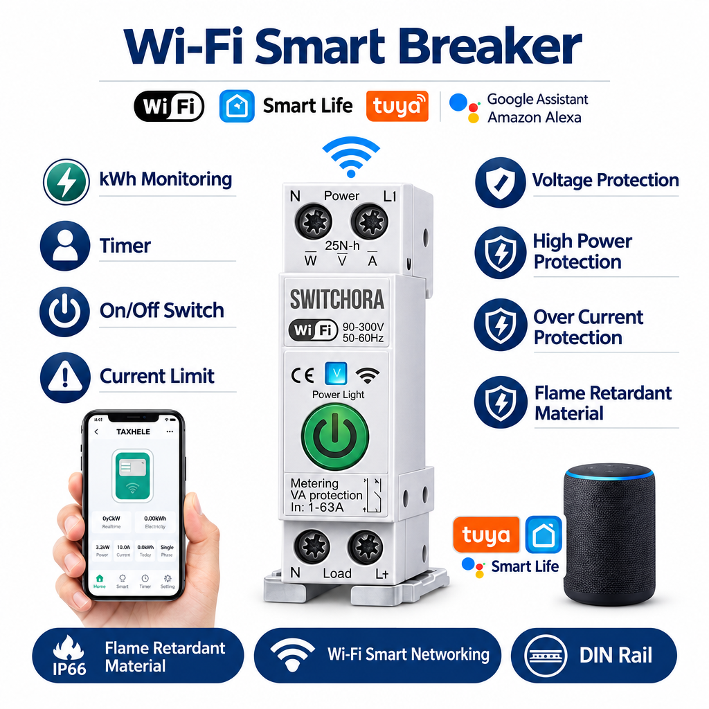SEO-ready square Switchora smart breaker product image
