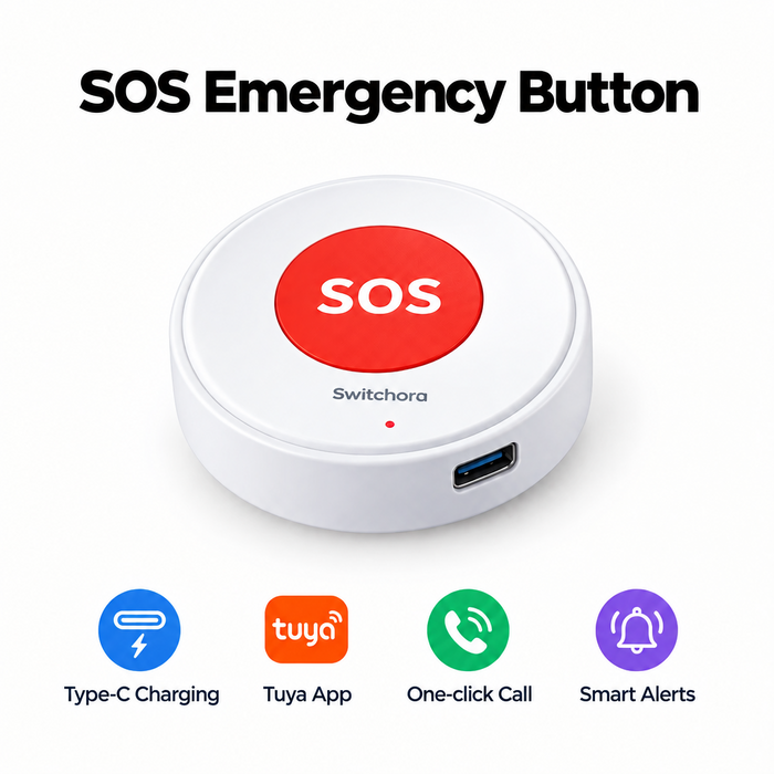 Switchora Smart Wi-fi SOS Emergency Button, for Elderly and Children's